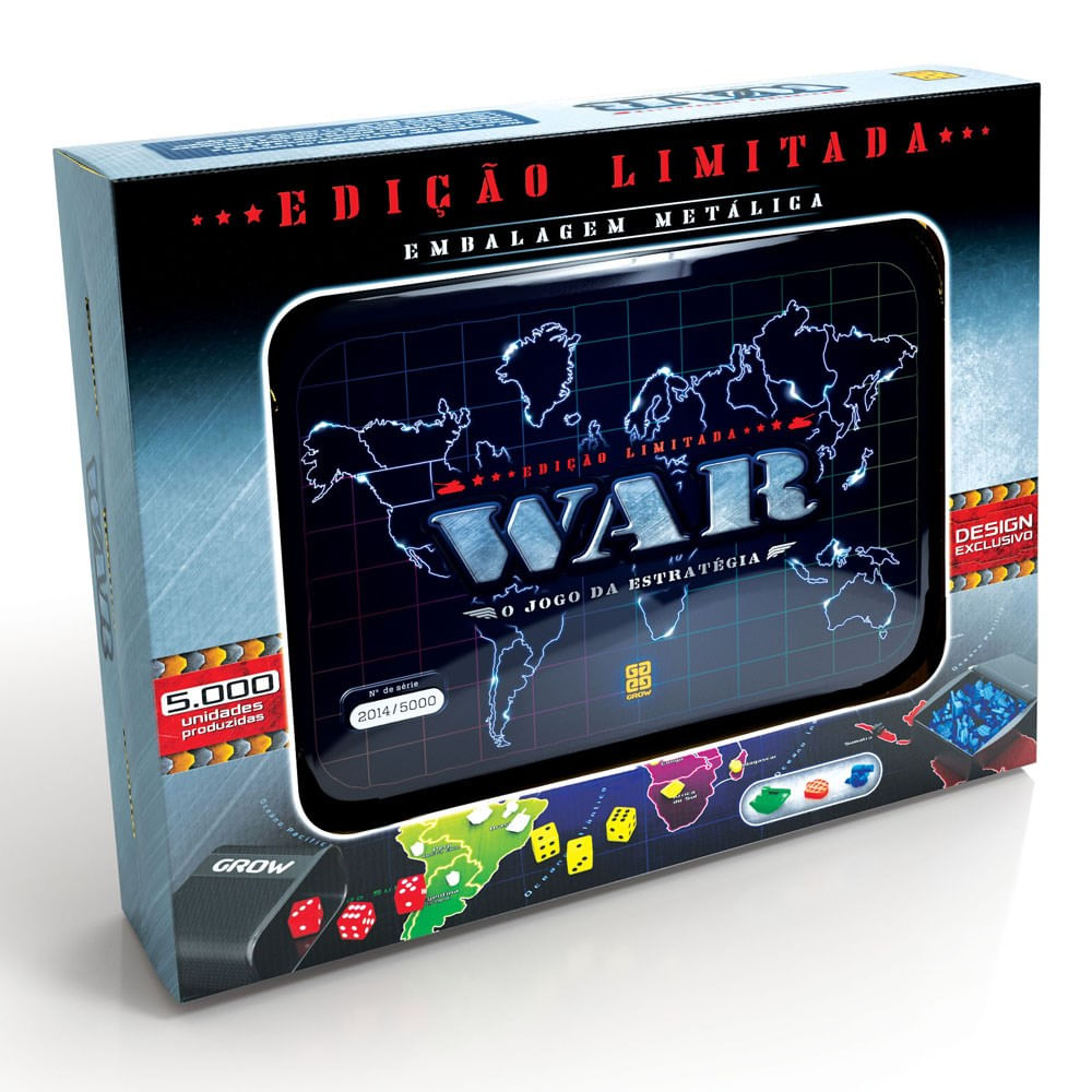 Jogo War - Edição Especial Nova Embalagem Original Grow