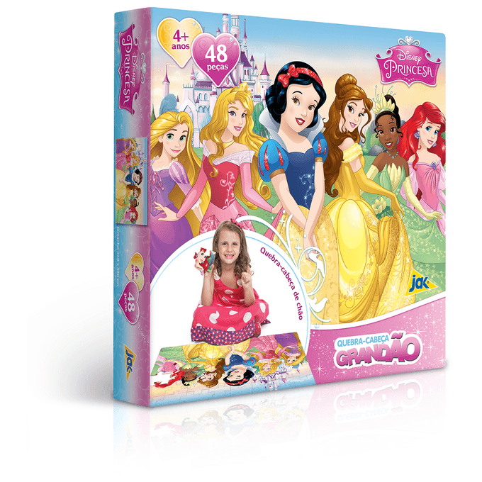 Quebra-Cabeça Grandão 48 Peças - Princesas Disney - MP Brinquedos