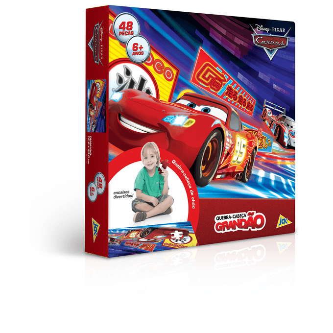 Quebra-Cabeça Grandão 48 Peças - Carros Disney - MP Brinquedos