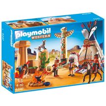 5247-PLAYMOBIL---ACAMPAMENTO-INDIGENA-COM-TOTEM