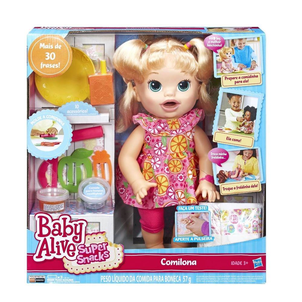 Boneca Baby Alive - Comilona Loira - MP Brinquedos