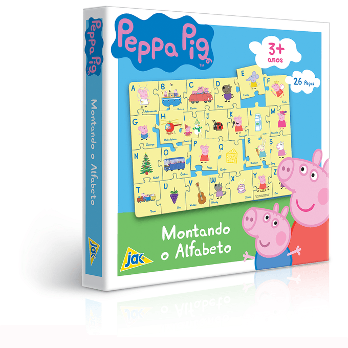 QUEBRA-CABECA-MONTANDO-O-ALFABETO-26-PECAS---PEPPA-PIG QUEBRA-CABECA-MONTANDO-O-ALFABETO-26-PECAS---PEPPA-PIG