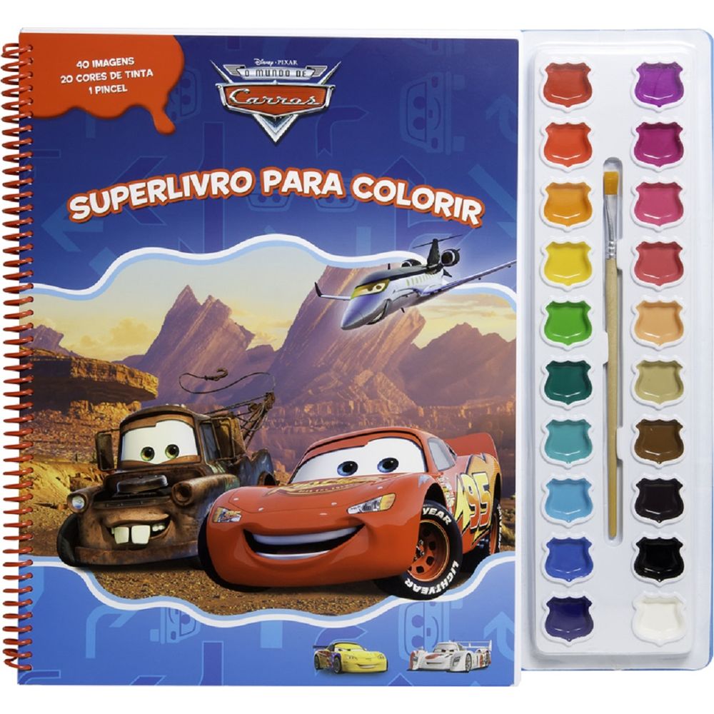 Disney Superlivro Para Colorir  Carros - Livraria Infantil e