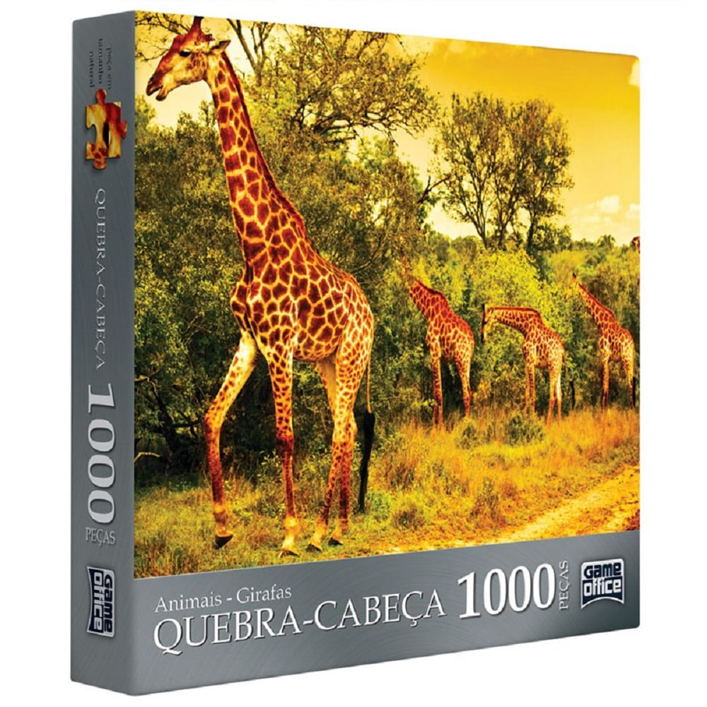 Quebra-Cabeça 1000 Peças - Animais - Girafas - MP Brinquedos