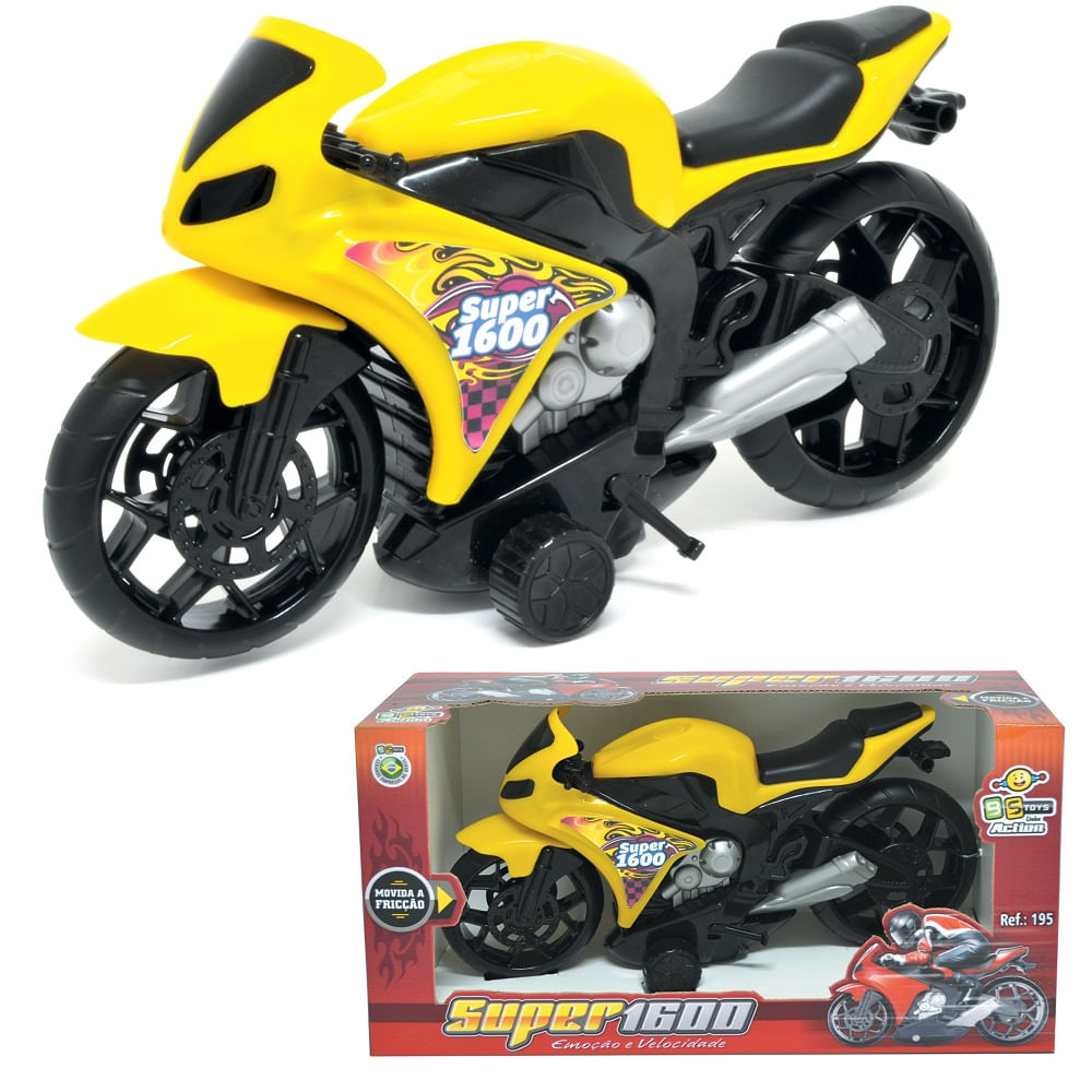 Super Moto Esportiva 1600 Com Fricção Nas Rodas Brinquedo