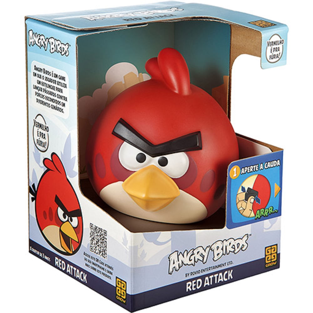 Boneco Angry Birds - Red Attack C/Som - MP Brinquedos