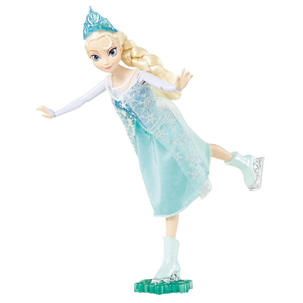 Boneca Frozen Elsa Patinação No Gelo Sunny Ice Skating Elsa