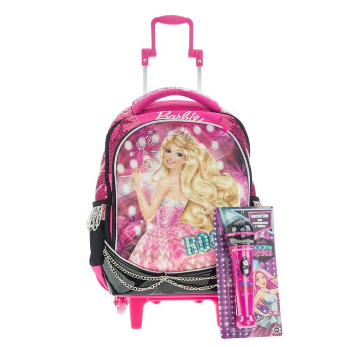 MOCHILA-C-RODINHAS-C-ALCA-BARBIE-ROCK-N-ROYALS-G-64341-08 MOCHILA-C-RODINHAS-C-ALCA-BARBIE-ROCK-N-ROYALS-G-64341-08
