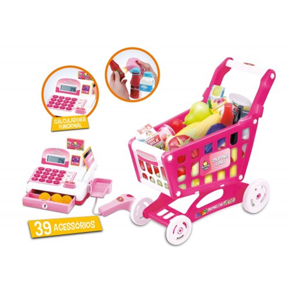 Mini Mercado Com Carrinho De Compras E Caixa Registradora Mundi Toys Mp Brinquedos