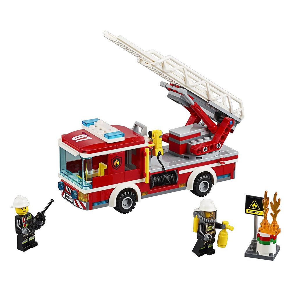 60107 Lego City - Caminhão de Bombeiro com Escada de Combate Ao Fogo ...