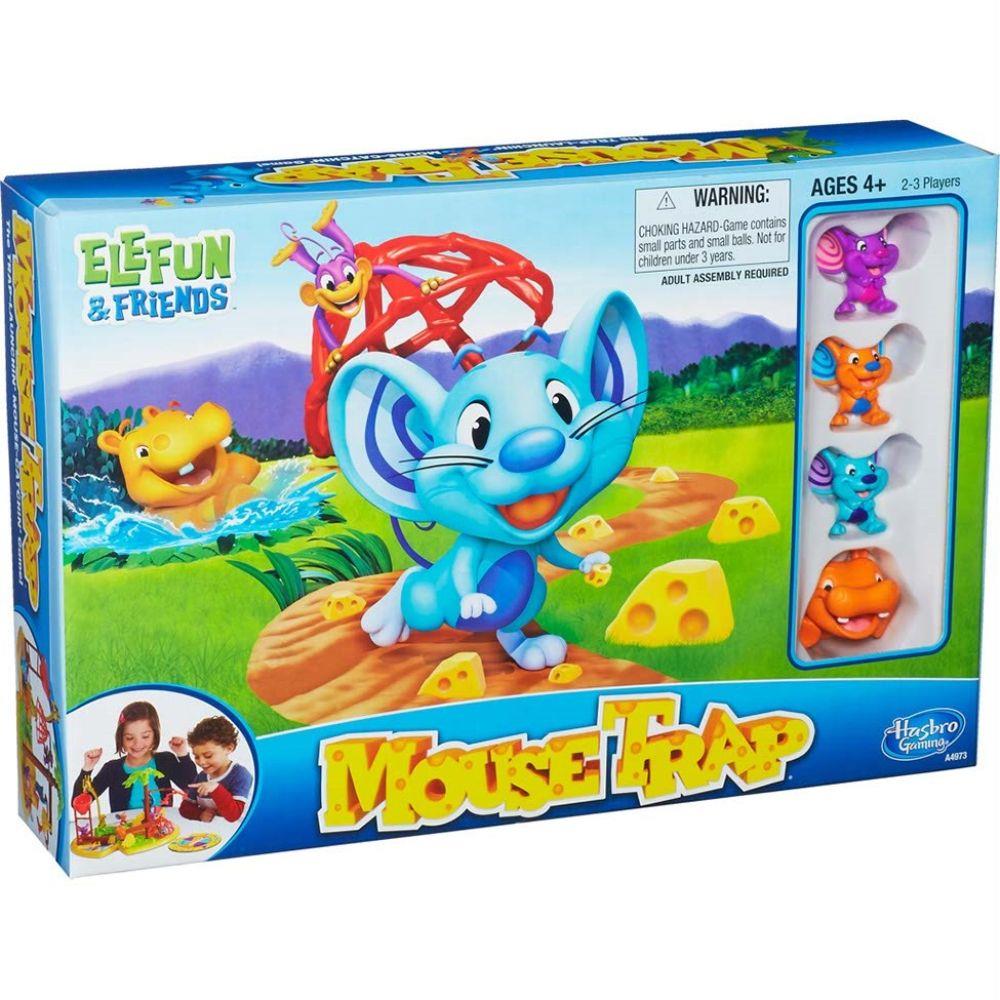 Jogo de tabuleiro Hasbro Gaming Mouse Trap para crianças de 6 anos ou mais,  jogo infantil clássico para 2 a 4 jogadores, com con