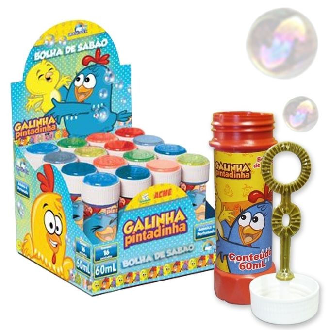 Kit-Bolha-de-Sabao-Galinha-Pintadinha-16-Pecas Kit-Bolha-de-Sabao-Galinha-Pintadinha-16-Pecas
