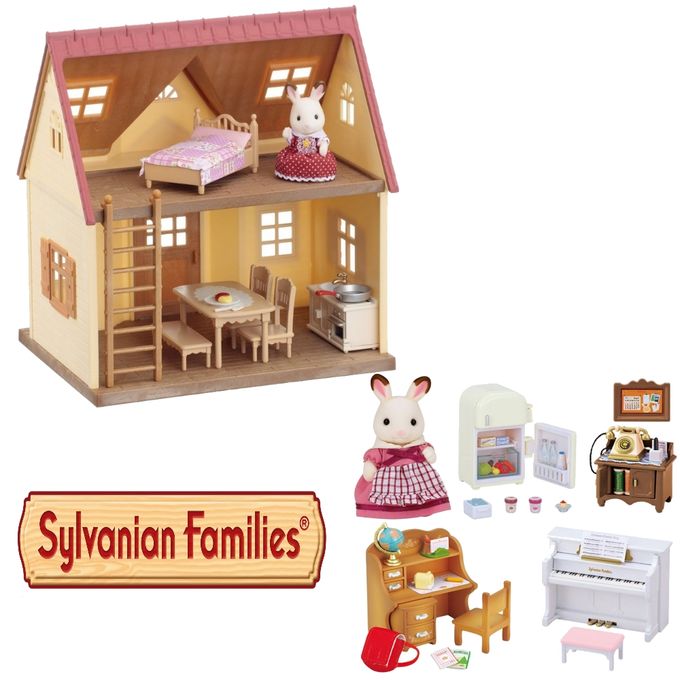 Kit-Sylvanian-Families---Minha-Primeira-Casa-e-Conjunto-Moveis-Classicos Kit-Sylvanian-Families---Minha-Primeira-Casa-e-Conjunto-Moveis-Classicos