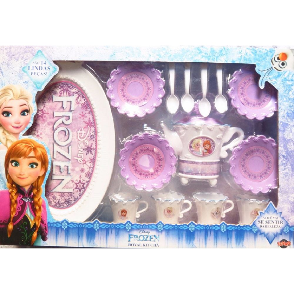 Jogo De Cha Porcelana Frozen Infantil Toyng - Papellotti