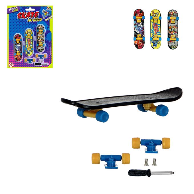 Kit Com Dois Skate De Dedo Fingerboard Brinquedo - Art Brink