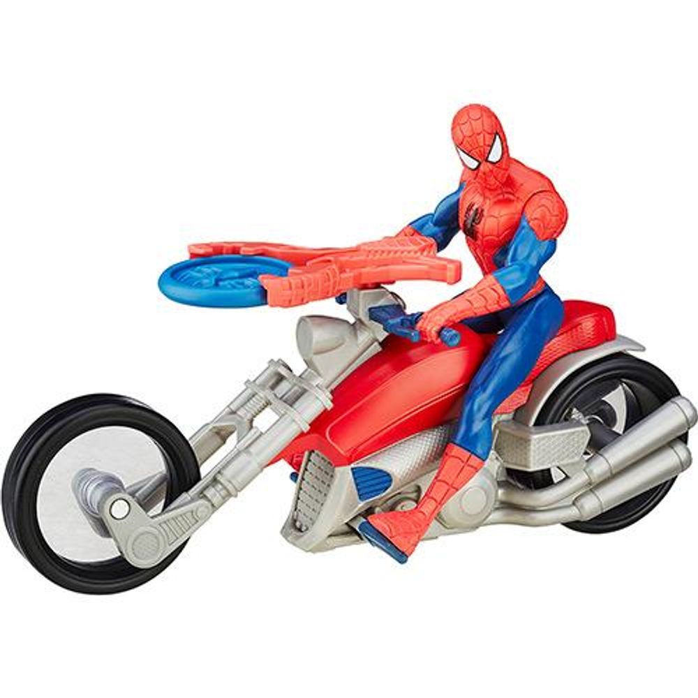 Boneco Homem Aranha com Moto Super Veloz B8014 - MP Brinquedos