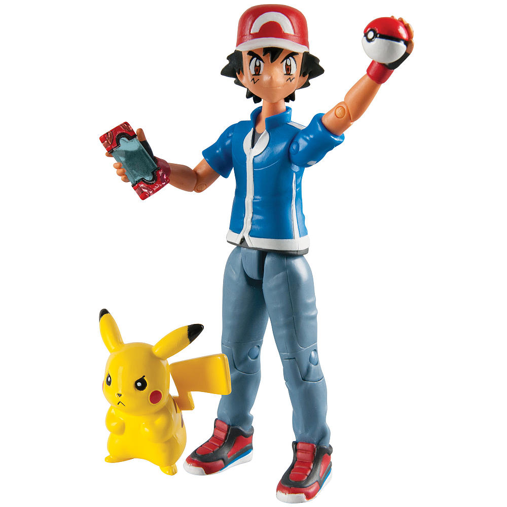 Bonecos Pokemon Xy Treinador Ash com Picachu, Pokebola e Pokedex - MP  Brinquedos