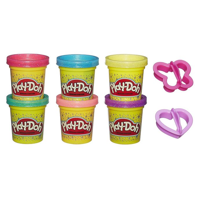 play-doh-com-glitter-com-6-potes-conteudo play-doh-com-glitter-com-6-potes-conteudo