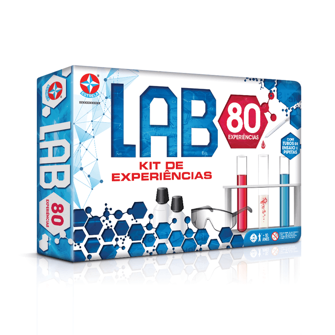 Lab Kit de Experiências - 80 Experiências - Estrela - ESTRELA