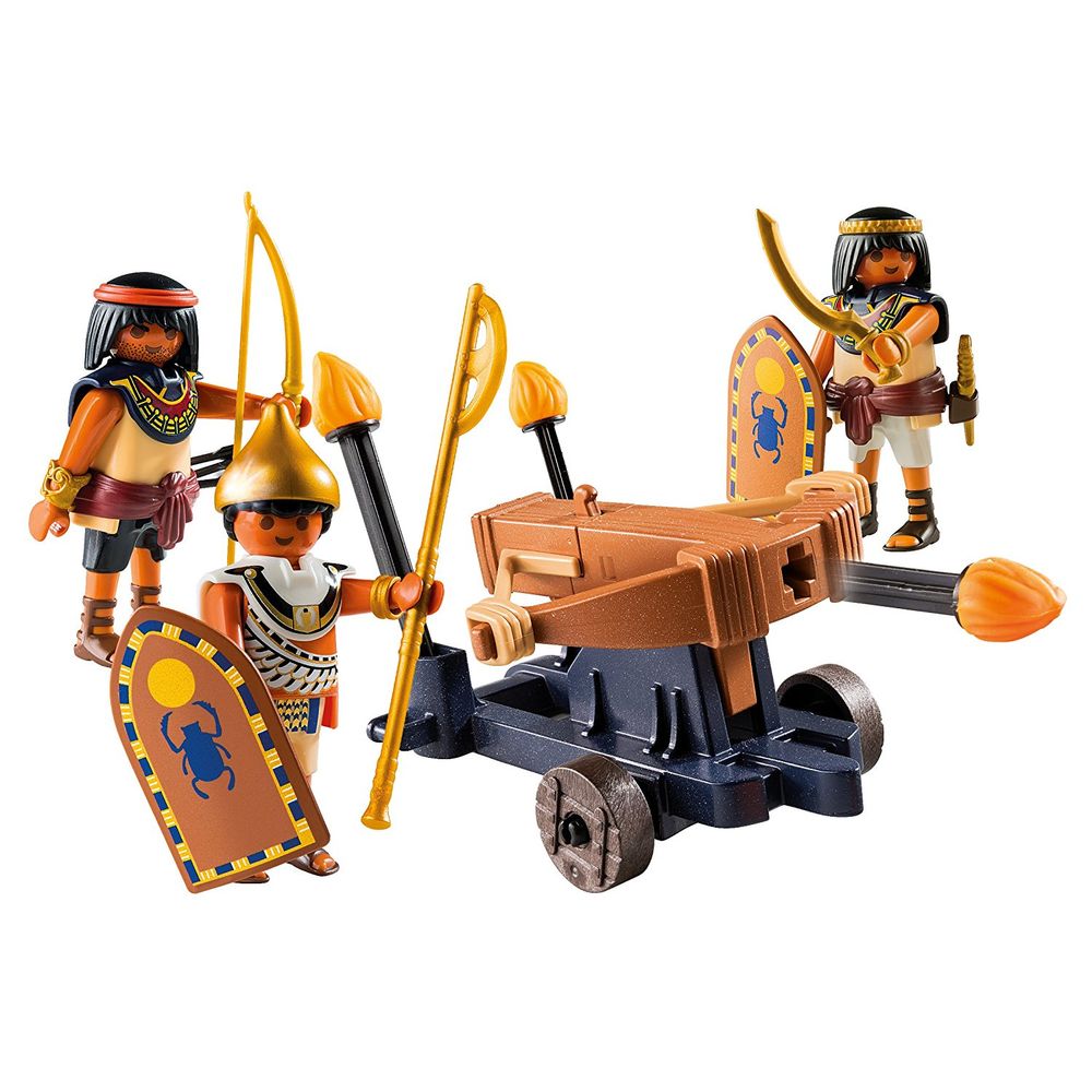 PLAYMOBIL HISTORY SOLDATS du pharaon avec catapulte réf 5388 dès 6 ans