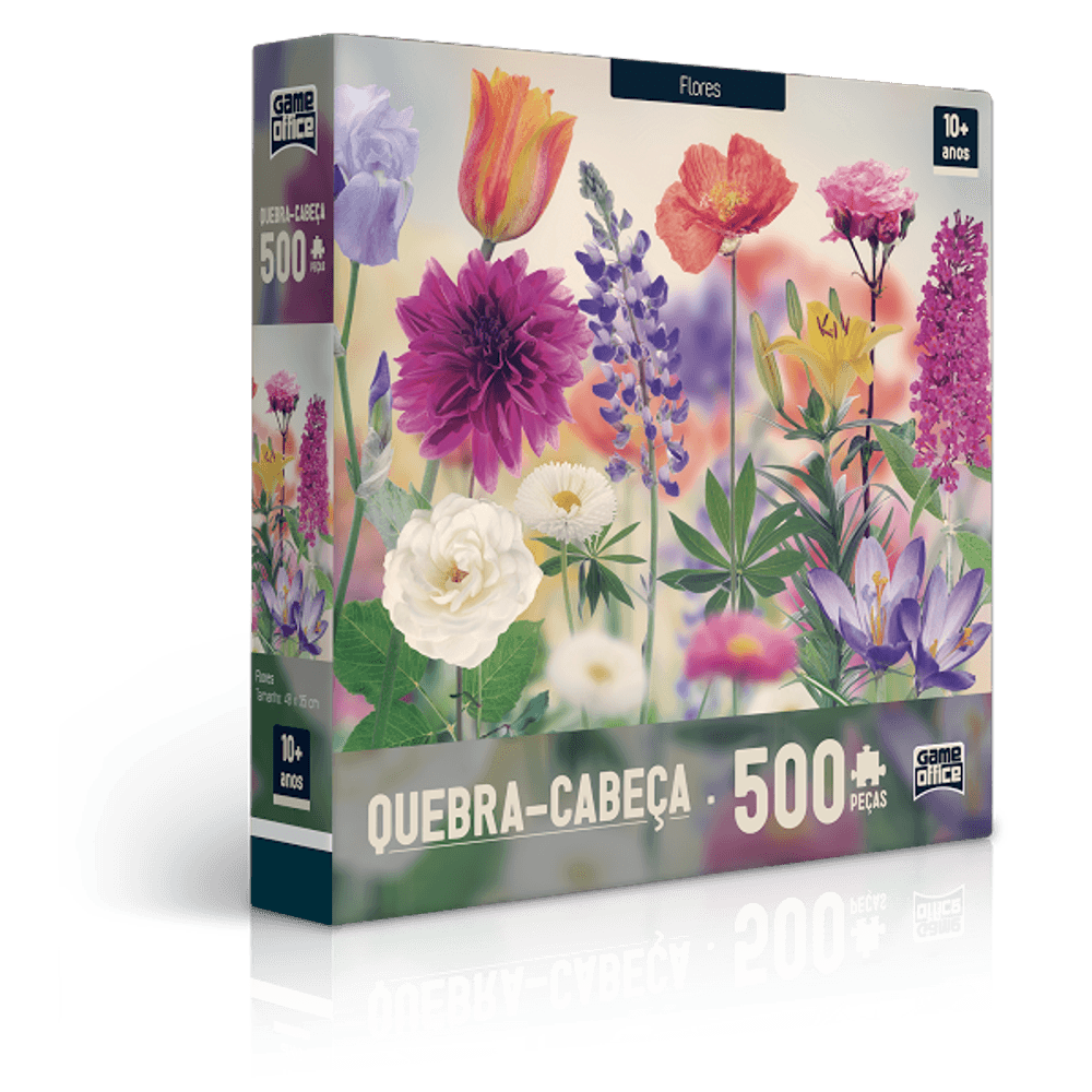 Quebra-Cabeça 500 Peças - Flores - MP Brinquedos