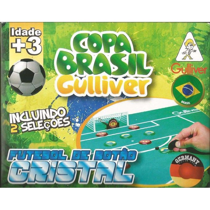 Kit Mesa Campo Futebol + Jogo de Botao 2 Times Copa Brasil