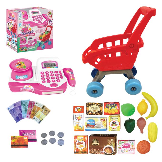 caixa-registradora-com-carrinho-art-brink--conteudo caixa-registradora-com-carrinho-art-brink--conteudo