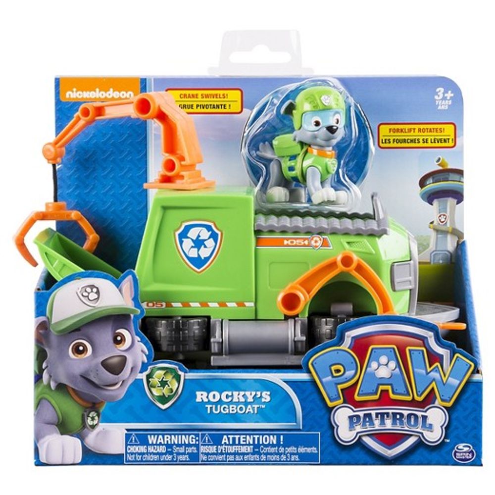 Carrinho Patrulha Canina com Boneco - Rocky com Guindaste (verde) - MP ...