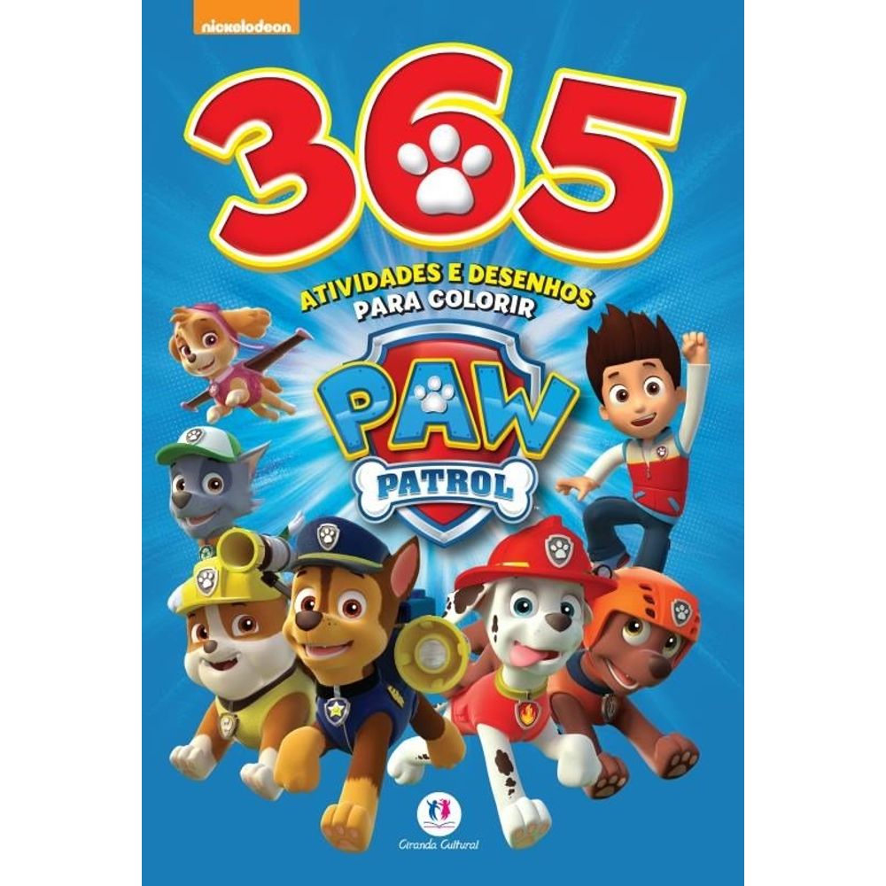 Livro Patrulha Canina com 365 Atividades e Desenhos para Colorir - MP ...