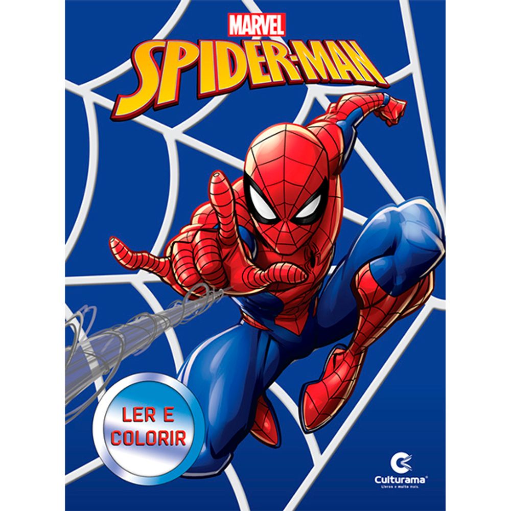 Livro Homem Aranha - Ler e Colorir Médio - Culturama - MP Brinquedos