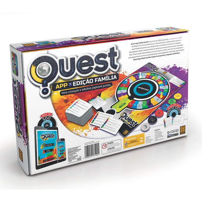 Jogo Quest - Edição Família App - MP Brinquedos