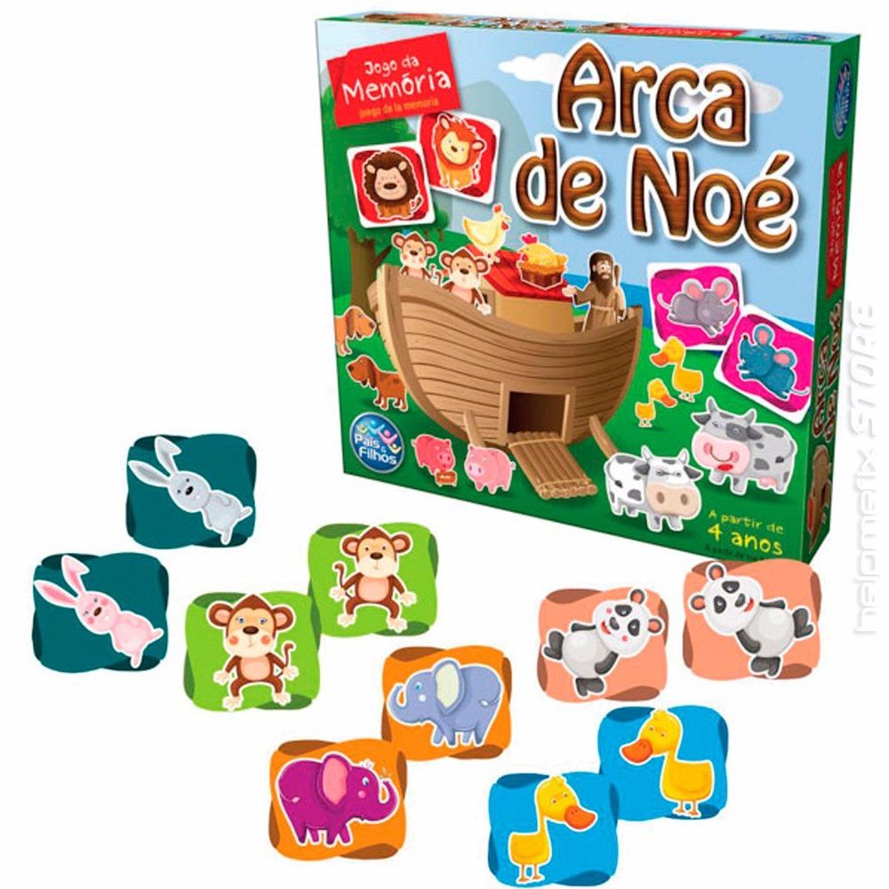Jogo da Memória Arca de Noé - Pais & Filhos - MP Brinquedos