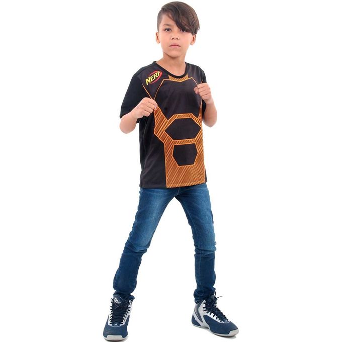 camiseta-nerf-laranja-com-crianca camiseta-nerf-laranja-com-crianca