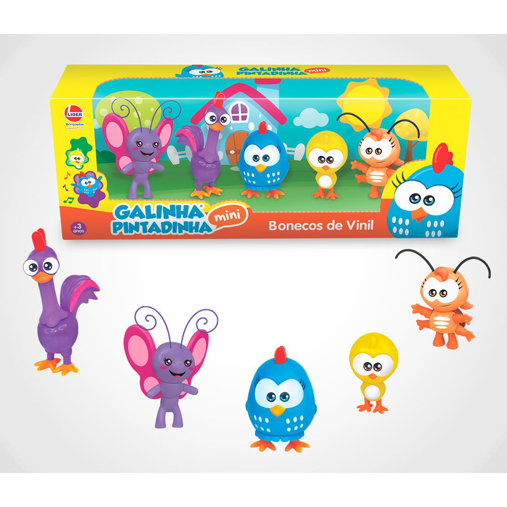 Coleção Família Galinha Pintadinha Mini com 5 Bonecos - Lider - MP ...