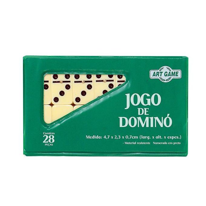 Jogo Dominó - 28 Peças Osso - C/Estojo