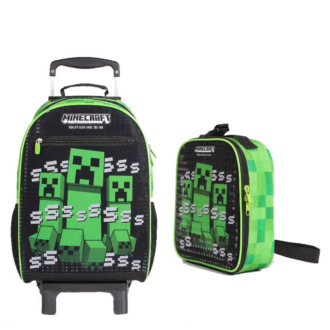 kit-mochila-com-rodinhas-e-lancheira-minecraft-conteudo kit-mochila-com-rodinhas-e-lancheira-minecraft-conteudo