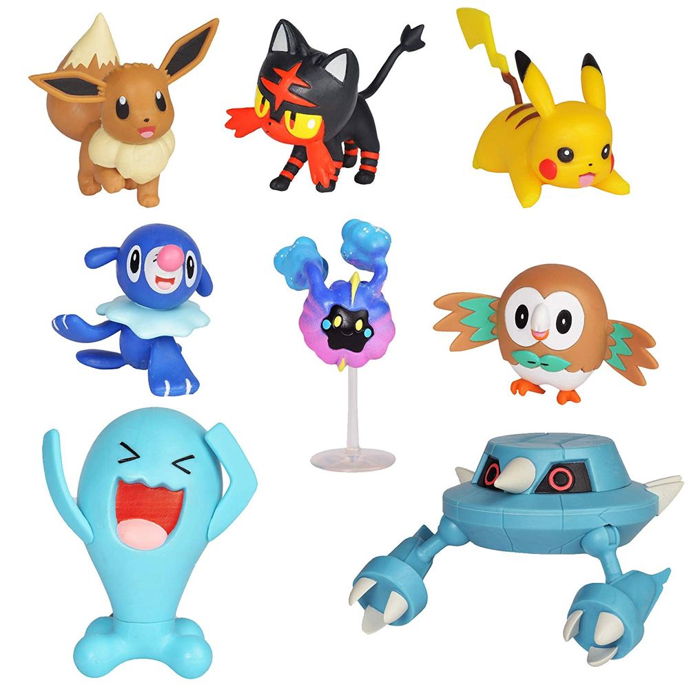 Pokemon - Conjunto com 8 Bonecos - Dtc - MP Brinquedos