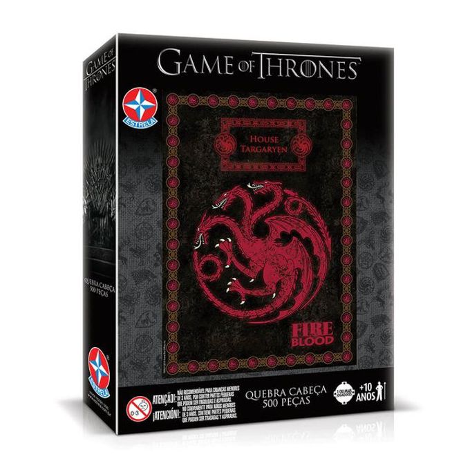 Quebra-Cabeça 500 Peças - Game Of Thrones - House Targaryen - Estrela - ESTRELA