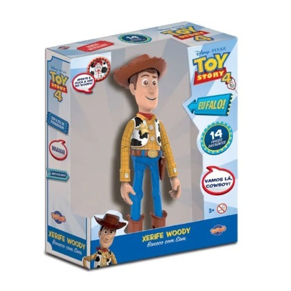 Toy Story 4 - Boneco Woody com Som - Toyng - MP Brinquedos