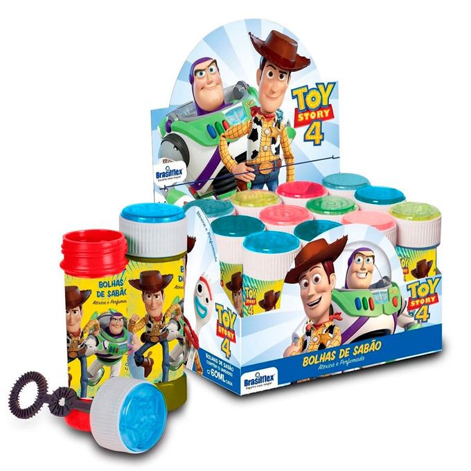 Kit Bolha de Sabo Toy Story 4 com 12 Peas - BRASILFLEX