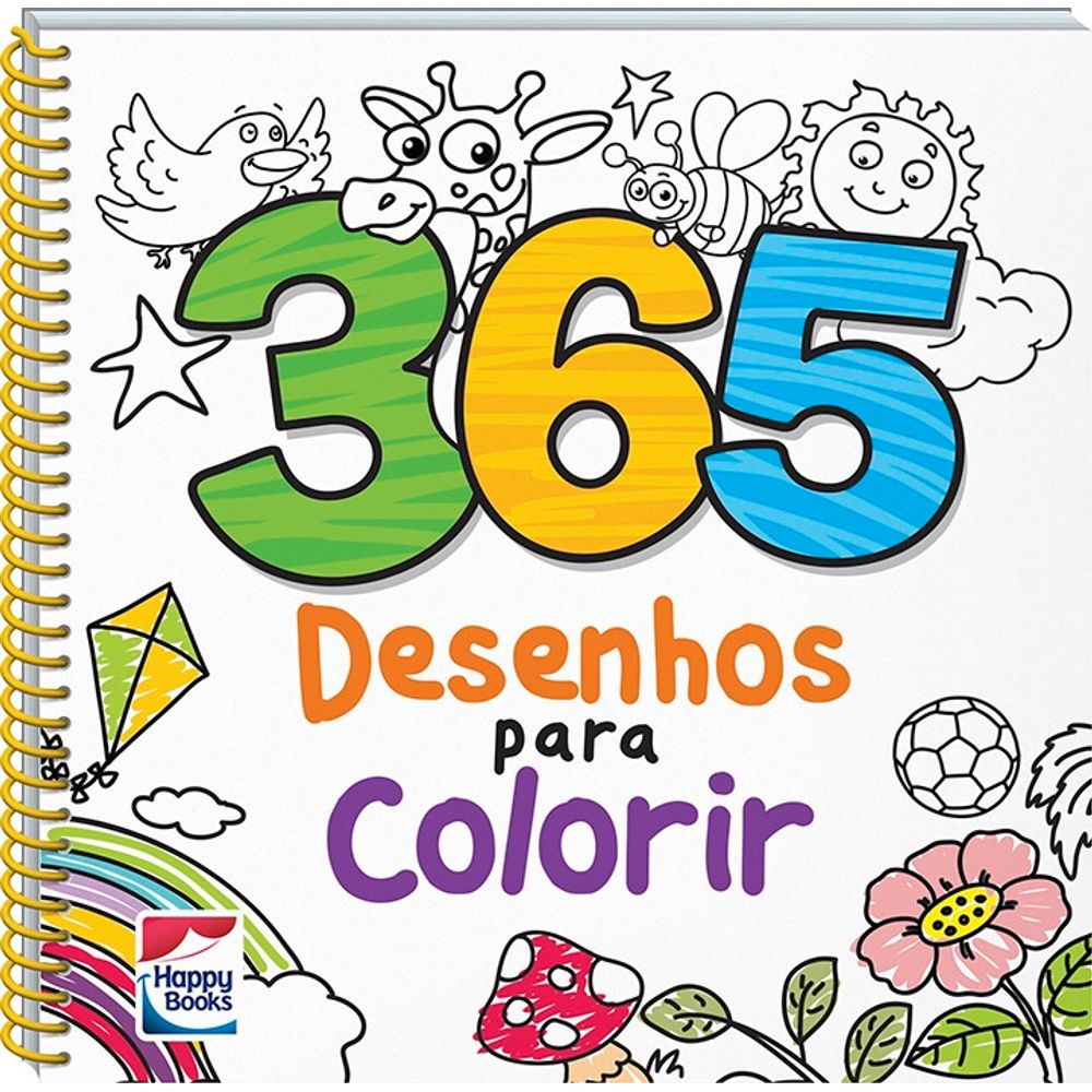 Livro infantil 365 desenhos para colorir - barbie em Promoção na