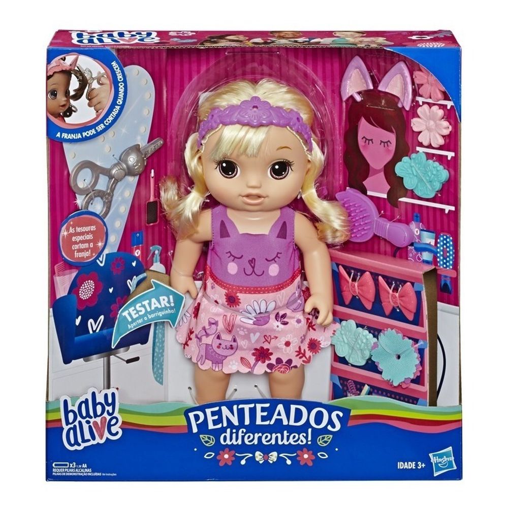 Boneca Baby Alive - Corte de Cabelo Loira E5241- Hasbro - MP Brinquedos