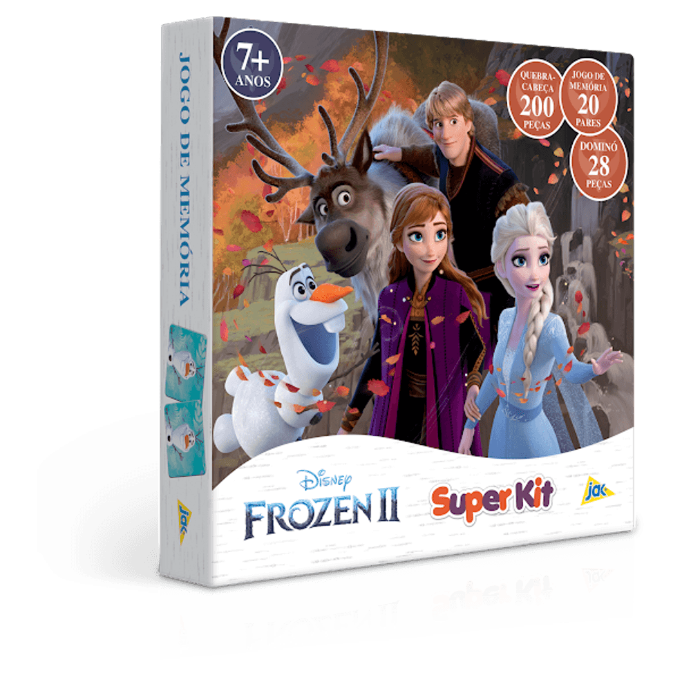 Kit Quebra Cabeça Da Frozen Princesa Disney 100 + 200 Peças