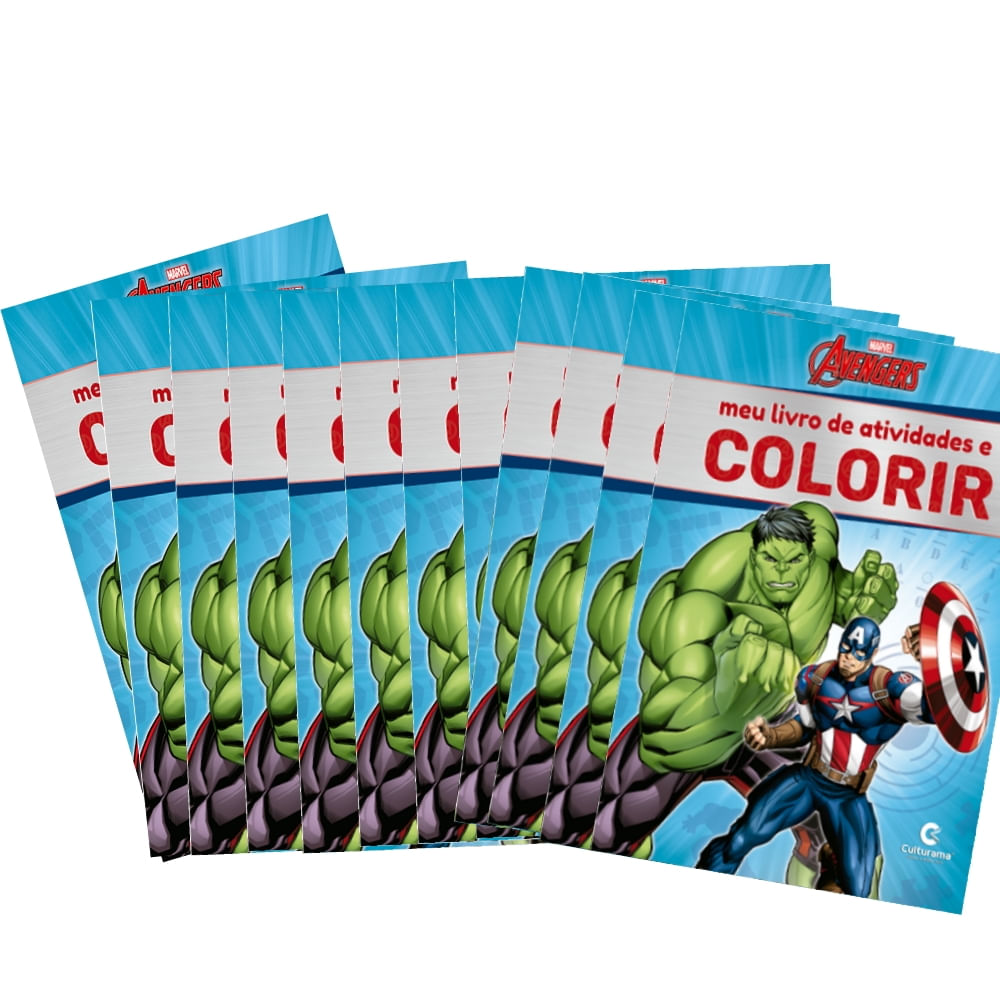 Kit Desenhos p/ Colorir + 6 Giz de Cera Homem Aranha