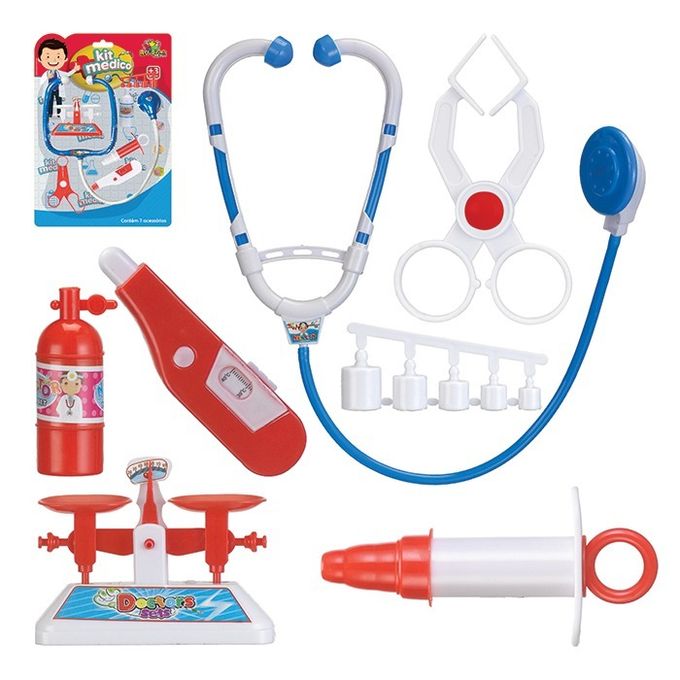 kit-medico com 7 peças conteudo