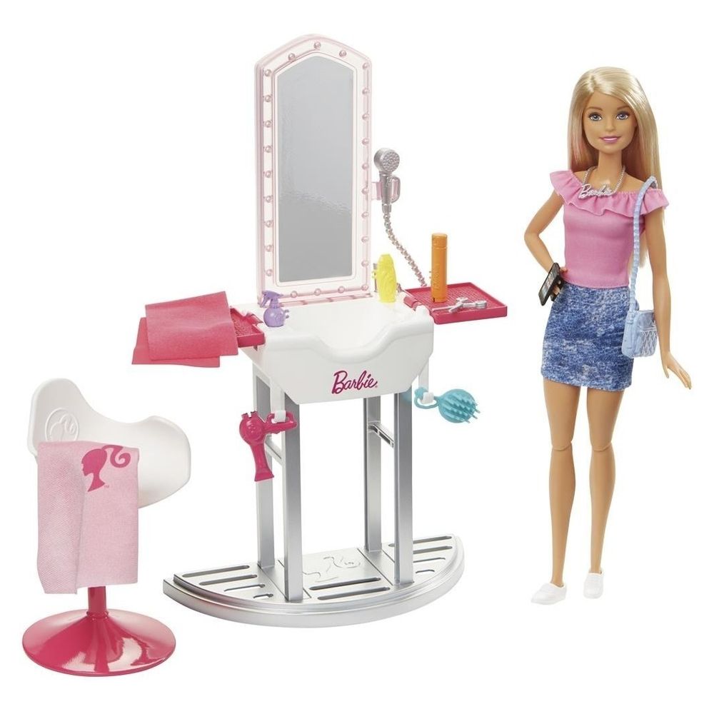 Barbie - Móvel com Boneca - Cabeleireira Fjb36 - MP Brinquedos