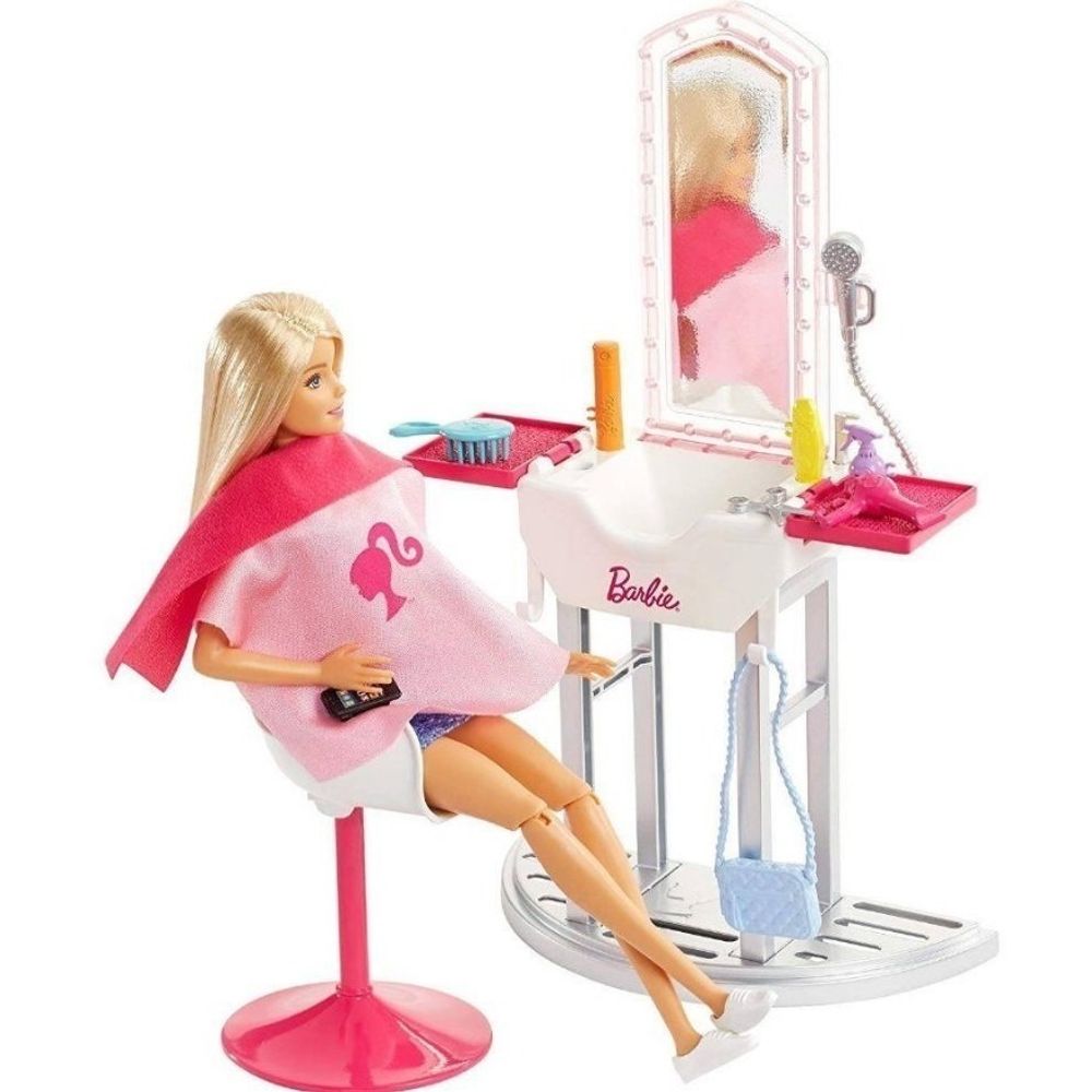 Barbie - Móvel com Boneca - Cabeleireira Fjb36 - MP Brinquedos