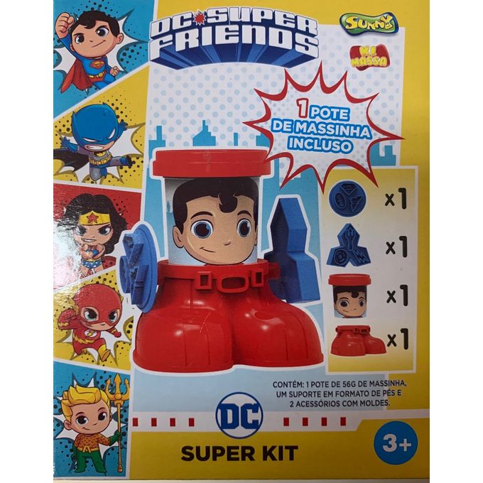 Massinha Dc Super Friends - Super Kit Super Homem - SUNNY