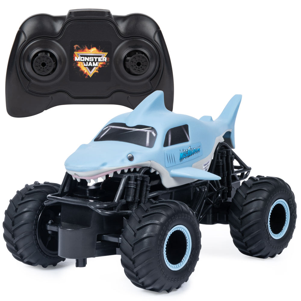 Monster Jam 1:24 - Carro com Controle Remoto - Megalodon - Sunny - MP  Brinquedos