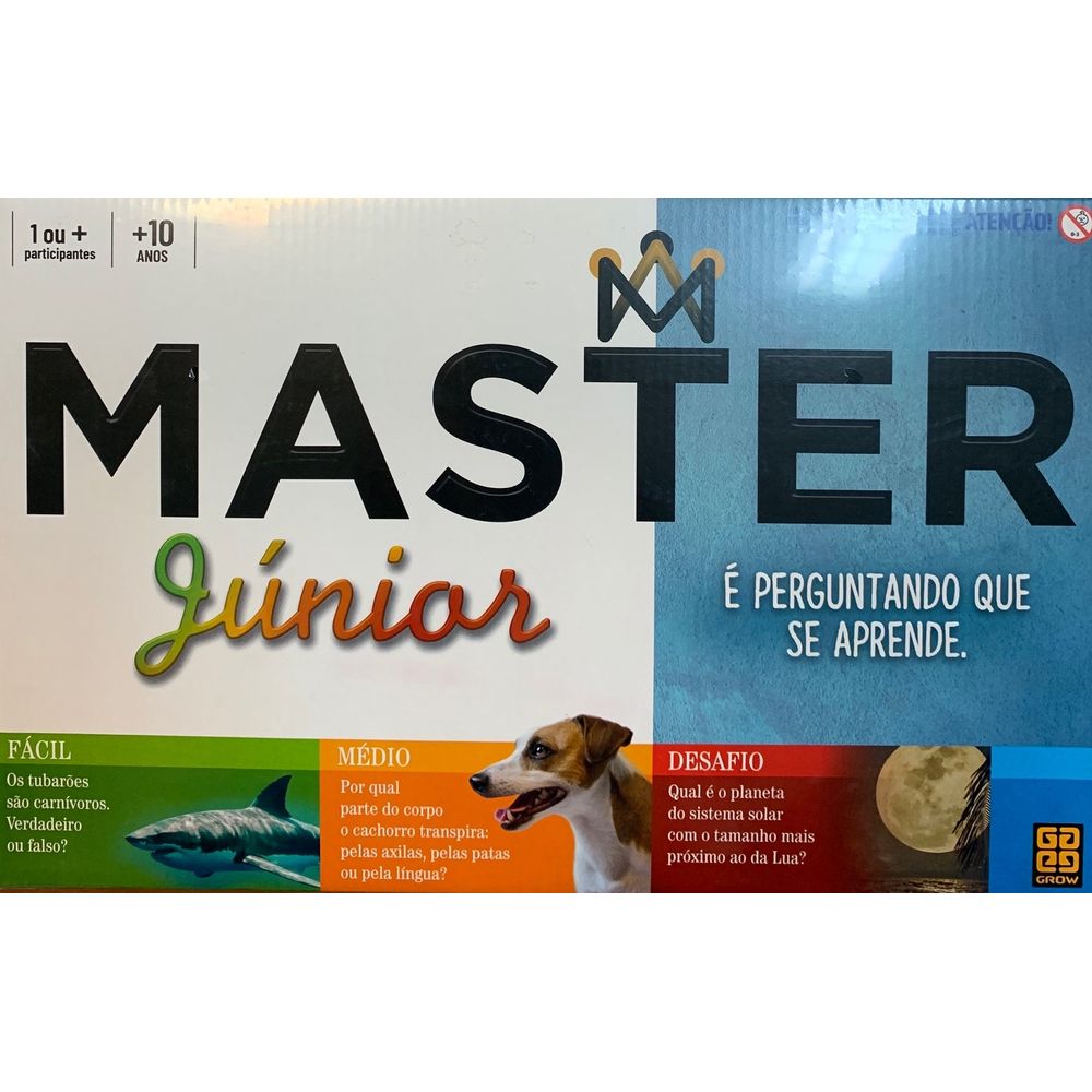 Jogo De Perguntas e Respostas - Master Júnior - Grow - Jogos de Tabuleiro -  Magazine Luiza